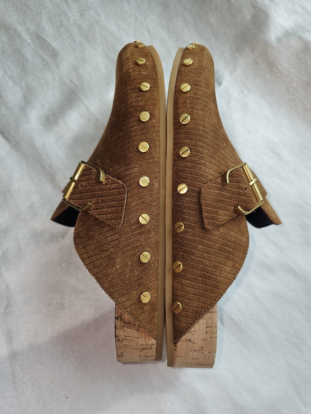 Veronica Beard Women's Fern Hazelwood Suede Clog Sz 10 - Picture 11 of 12
